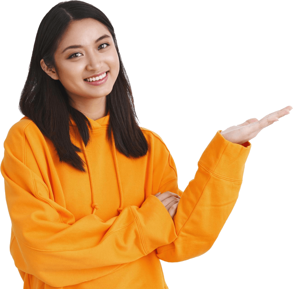 Yellow Hoddie Girl Image